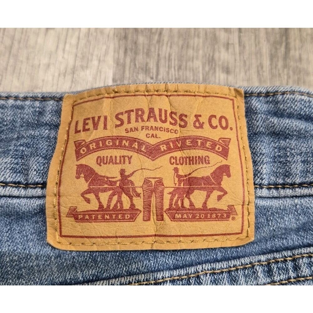 Levi's Boyfriend Jeans Womens 16W Blue Denim Cotton Stretch High Rise Distressed - Picture 7 of 10